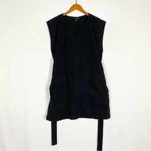 Banana Republic Short Sleeve Placket V Neck Classic Black Knitwear‎ Size Large
